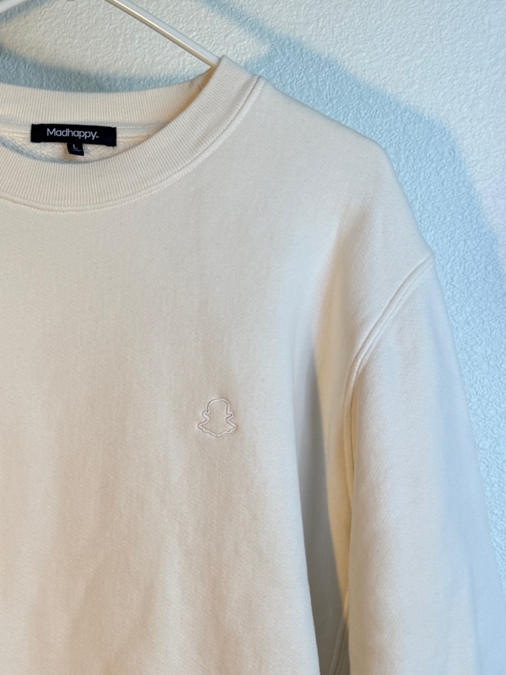 Limited edition Madhappy x Snapchat collab Crewneck Sweatshirt embroidered logo